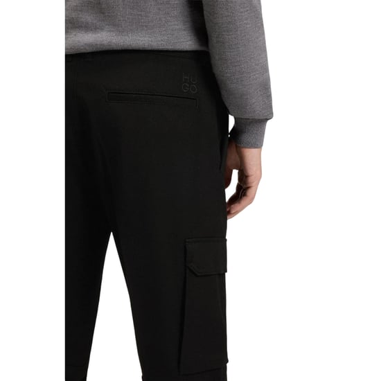 Hugo Heren Glavin241 Slim Cargo Broek (Zwart) - Image 4