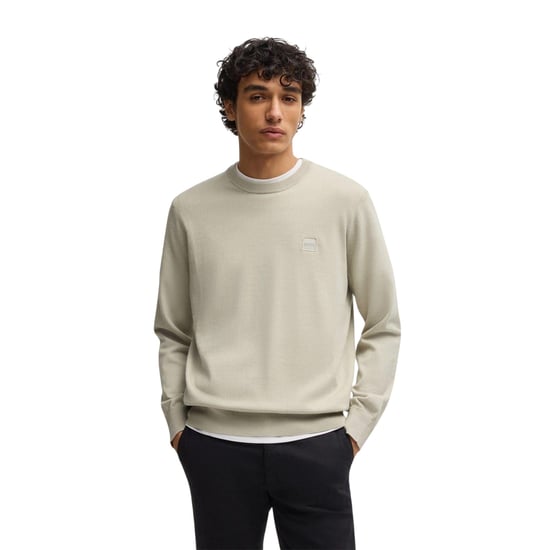 Boss Heren Kanovano Crew Hals Trui (Licht Beige) - Image 1