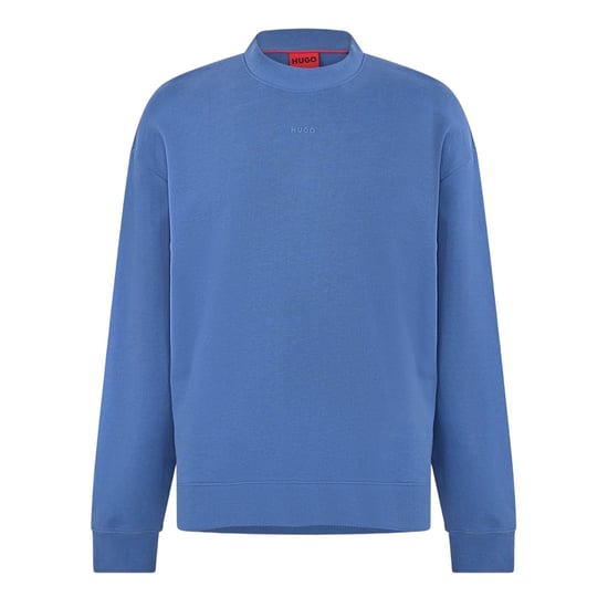 Hugo Heren Tonaal Logo Katoenen Jersey Relaxed Fit Casual Sweatshirt (Medium Blauw) - Image 1