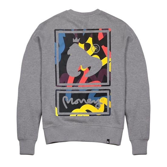 Money Uniseks geborduurd logosweatshirt voor volwassenen (Grijze Melange) - Image 2