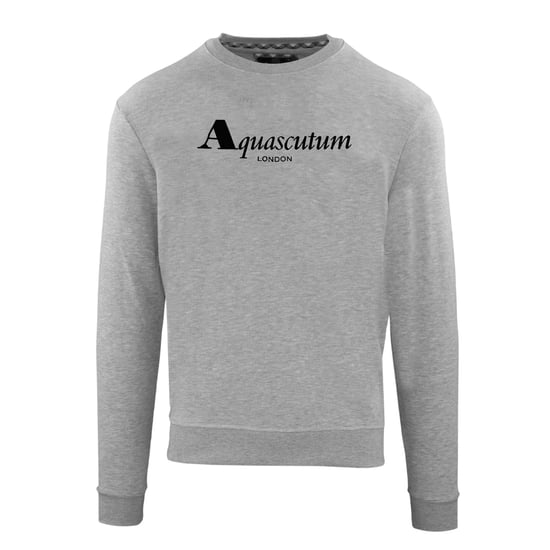 Aquascutum Unisex Vuxen Bold Ribbed Logo Sweatshirt (Grått) - Image 1