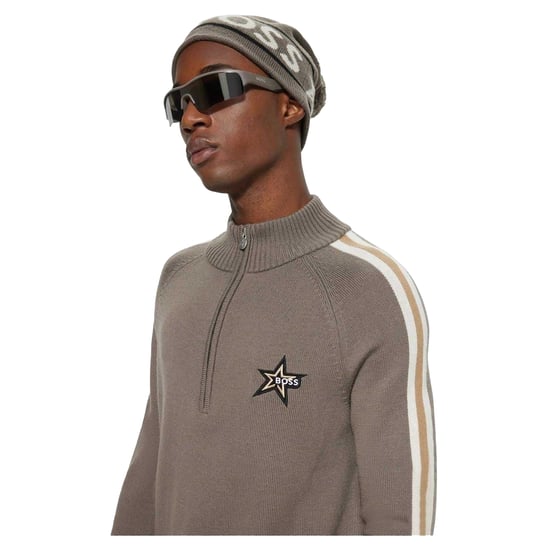 Boss Heren Regular Raglan Trui (Beige) - Image 4