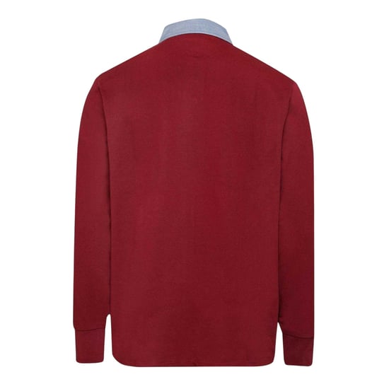 Gant Rugger Chambray Regular Polo Sweatshirt för herrar (Röd) - Image 2