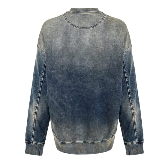 Diesel Heren Krib Ne Sweatshirt met vintage-look (Blauwe Denim) - Image 2