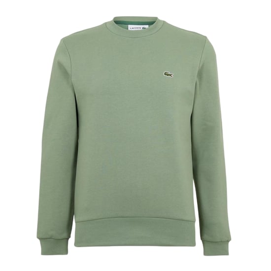 Lacoste Heren Sweatshirt met Geborduurd Logo Fleece Crew Hals (Tijm Groen) - Image 2