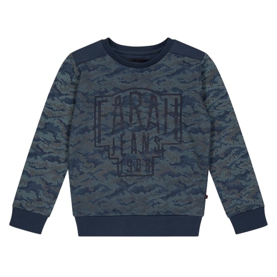Farah Sweatshirt met ronde hals in camouflageprint voor kinderen (Blauw) - Image 1