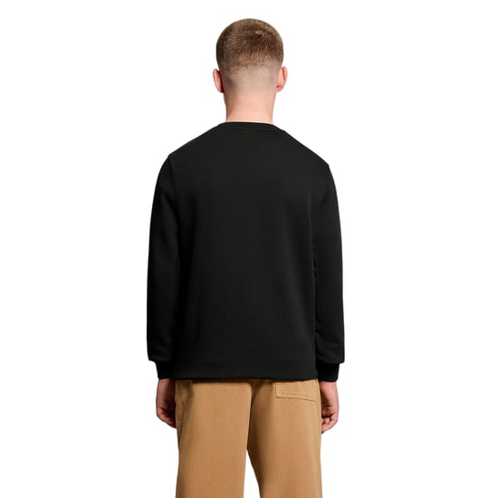 Lyle & Scott Sweatshirt i bomull med broderad logotyp för pojkar (Jet Black) - Image 3
