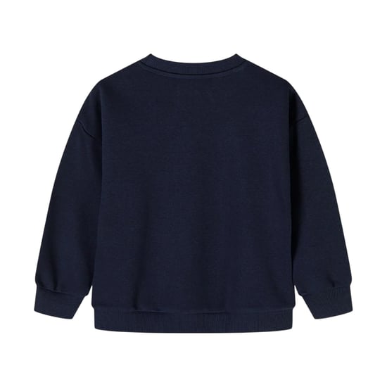 Minoti Meisjes Bedrukt Fleece Sweatshirt met Crew Hals (Donkerblauw) - Image 3
