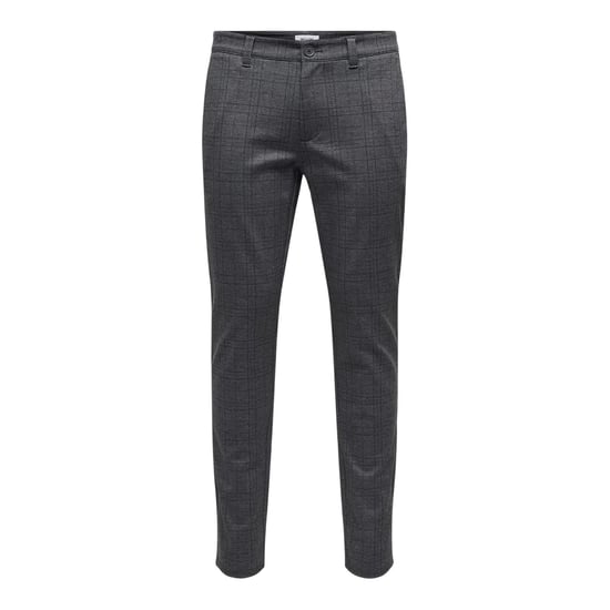 Only Heren geruite slanke chino's (Grijs) - Image 2