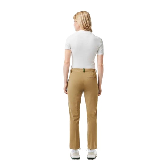 Lacoste Dames/Katoenmix Regular Chinos (Tan) - Image 5