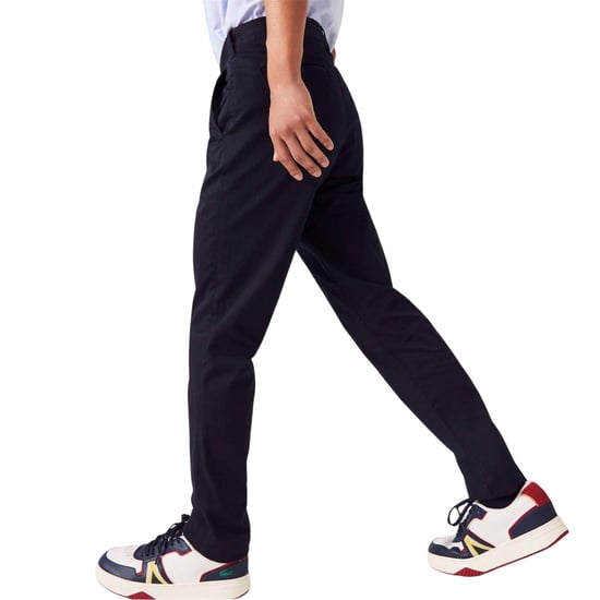 Lacoste Heren Biologisch Katoenen Slanke Chino (Marine) - Image 1