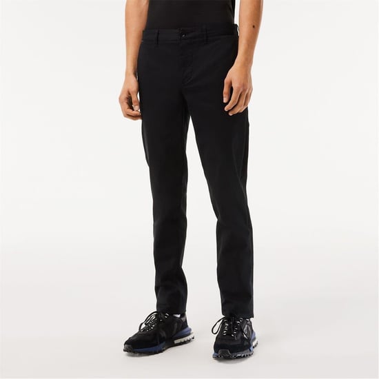Lacoste Heren Biologisch Katoenen Slanke Chino (Zwart) - Image 2