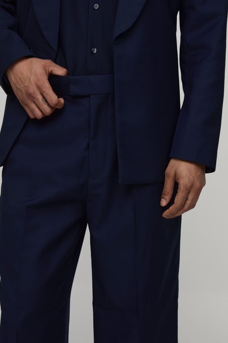 Wide Leg Belted Suit Trousers - Image 2