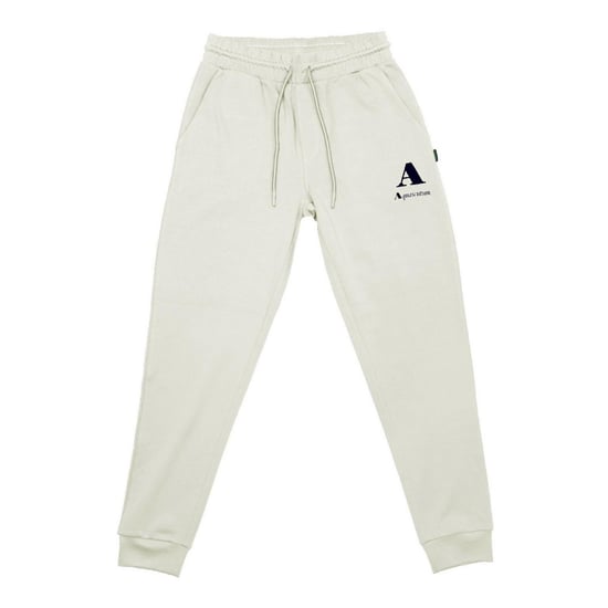 Aquascutum Mens Logo Tapered Leg Slim Joggers (Beige) - Image 1