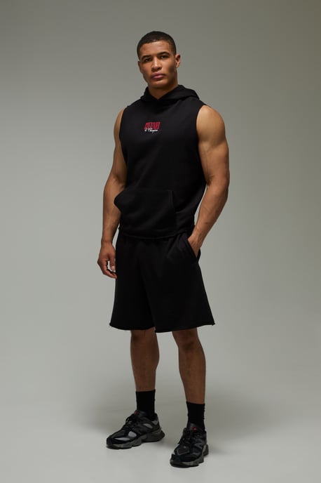 Man Active Boxing Sleeveless Hoodie - Image 4