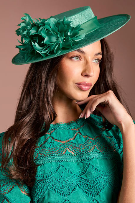 Lisa Tan Floral Detail Boater - Image 1