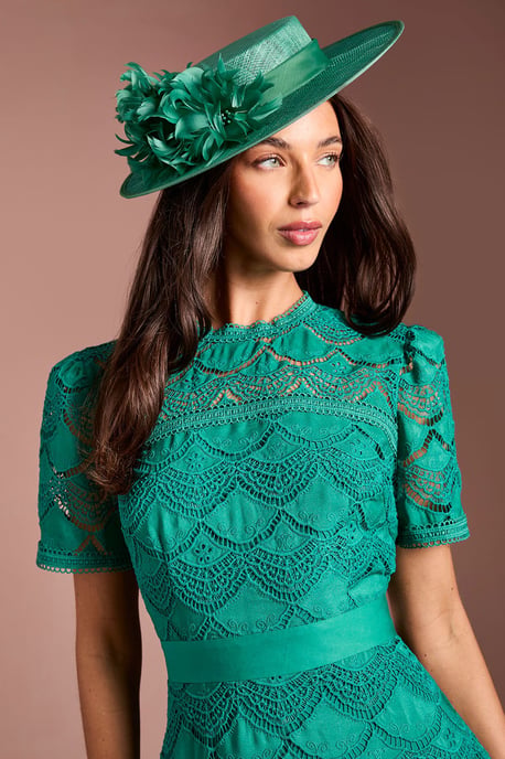 Lisa Tan Floral Detail Boater - Image 2