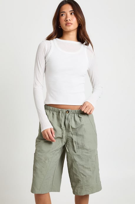 Nylon Cargo Jort - Image 3