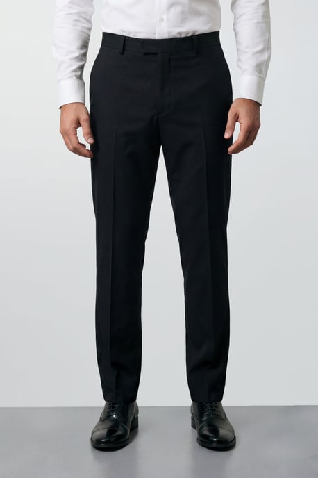 Plus & Tall Black Essential Tuxedo Suit Trousers - Image 2