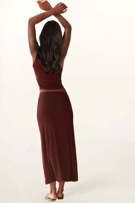 Slim Fit Halterkrage Stickad Top - Image 3