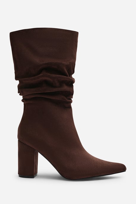 Wheres That From Womens Lilyana Ruched Heeled Calf Boot - Image 1