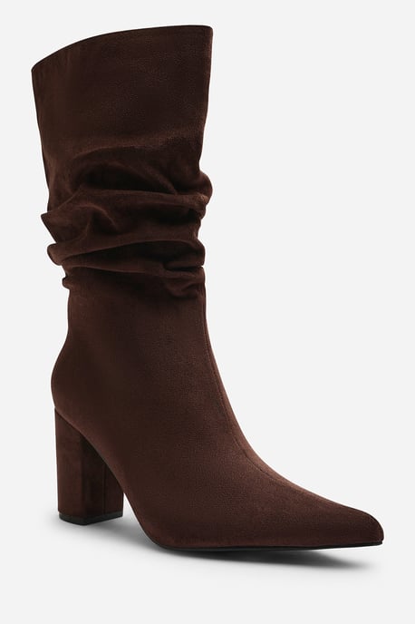 Wheres That From Womens Lilyana Ruched Heeled Calf Boot - Image 2
