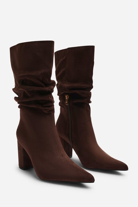 Wheres That From Womens Lilyana Ruched Heeled Calf Boot - Image 3