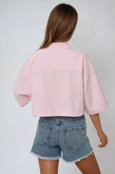 Crop Shirt met een Zakdetail - Image 5