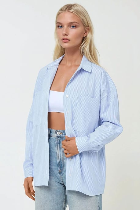 Striped regular Fit Long Sleeve Soft Shirt - Image 2