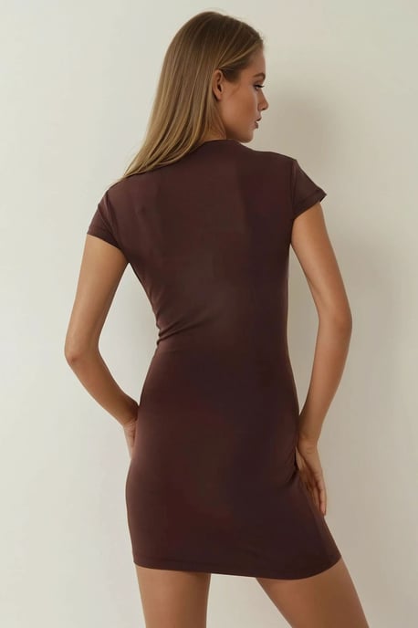 Bodycon Miniklänning med Rundad Hals - Image 4