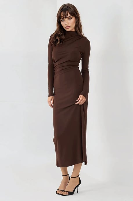 Bodycon Gedrapeerde Midi-jurk - Image 4