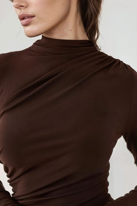 Bodycon Gedrapeerde Midi-jurk - Image 5