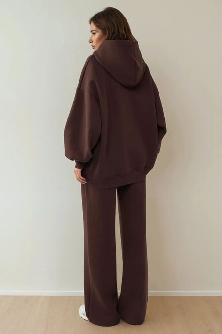 Lös passform hoodie oversized sweatshirt med känguruficka - Image 3