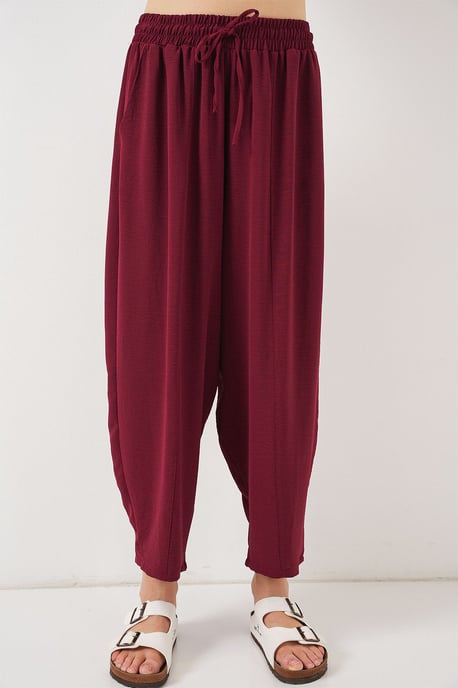 Gestructureerde Salwar Broek met Touwtjes Taille - Image 4