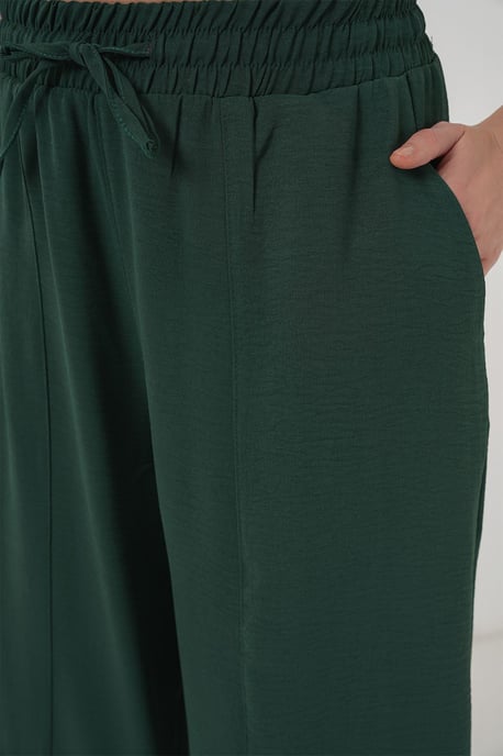 Textured Salwar Pants with Drawstring Waist - Image 5