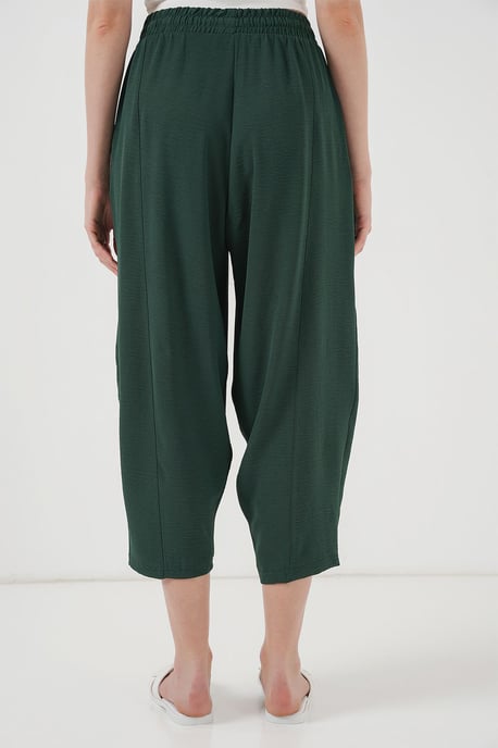 Textured Salwar Pants with Drawstring Waist - Image 6