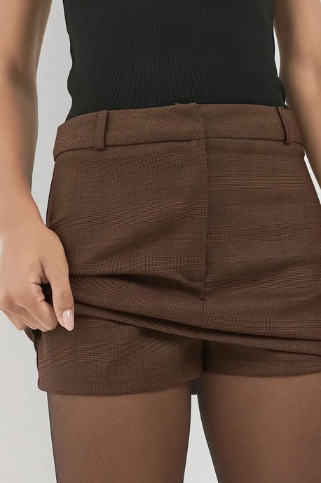 Geruite Mini Skorts - Image 2