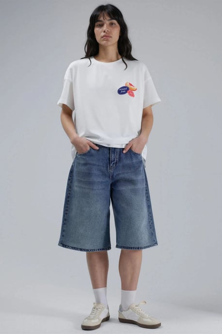 Överdimensionerad Tryckt Crew Neck T-Shirt - Image 4