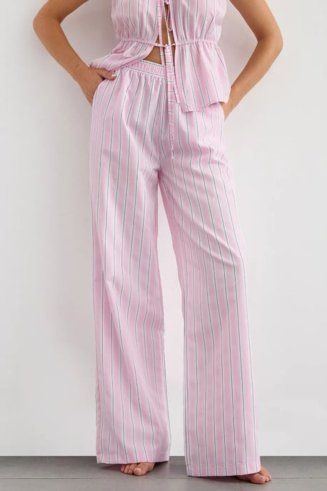 Brede Gestreepte Broek met Elastische Taille - Image 2