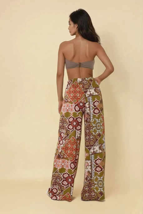 Geprinte Wijde Pantalon met Touwtjes - Image 4