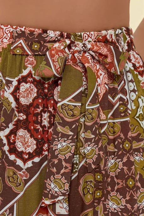 Geprinte Wijde Pantalon met Touwtjes - Image 5