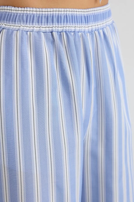 Brede Gestreepte Broek met Elastische Taille - Image 4