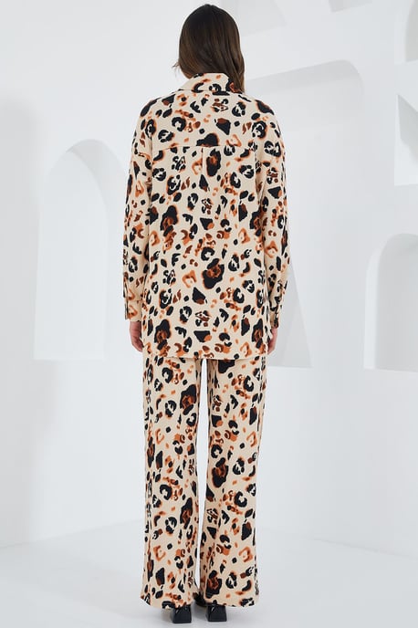 Gestructureerde Lange Mouwen Gebreide Blouse & Broek Gebreide Set - Image 5