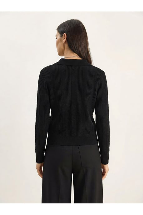 Getextureerde Polo Kraag Sweater - Image 5