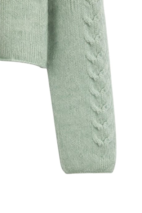 Argyle Pattern Ribbed Half Turtleneck Sweater - Image 3