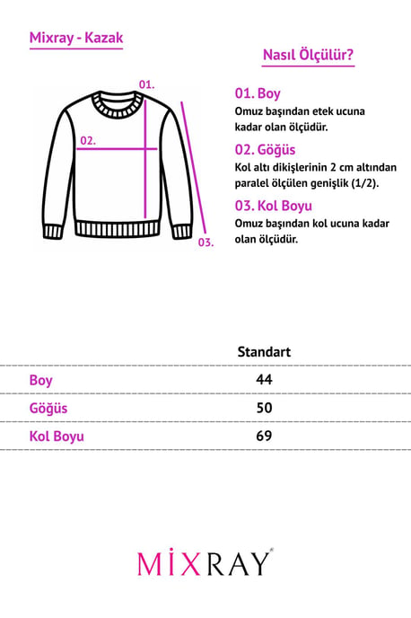Argyle Pattern Ribbed Half Turtleneck Sweater - Image 5