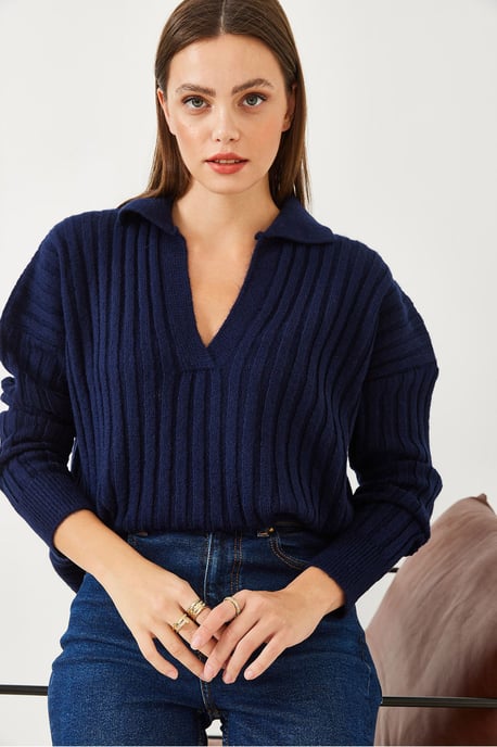 Relaxed Fit V-Neck Sweater - Image 2