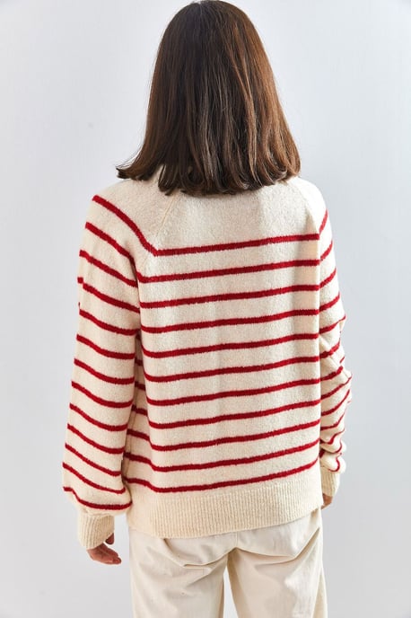 Knitted Sweater met Knopenkraag - Image 3