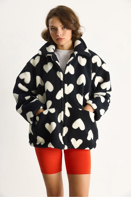 Textured Jacket Collar Puffer Down Coat - Image 3