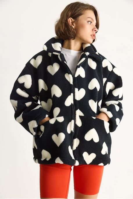 Textured Jacket Collar Puffer Down Coat - Image 4